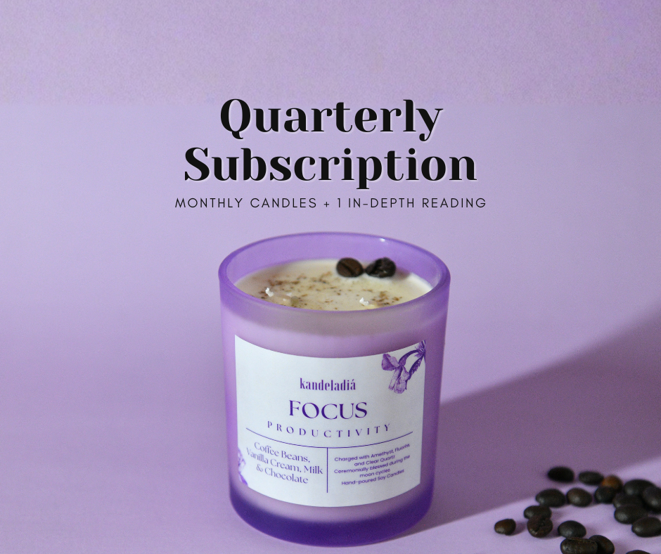 Quarterly 300g Intention Candle + Guidance Reading