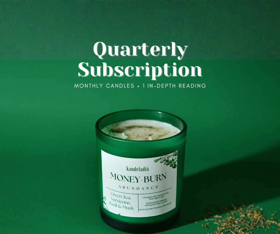 Quarterly 300g Intention Candle + Career Reading