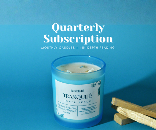 Quarterly 300g Intention Candle + Guidance Reading