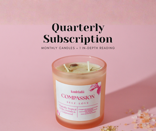 Quarterly 180g Intention Candle + Self-Love Reading